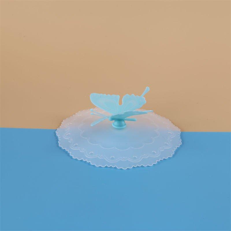 Creative Silicone Butterfly Lid, Transparent Lace Cup Lid, Dust-proof Silicone Lid
