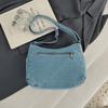 Borsa di Jeans a Spalla Singola Multi-cerniere Borsa a Tracolla Retrò Borsa per Mamma di Mezza Età