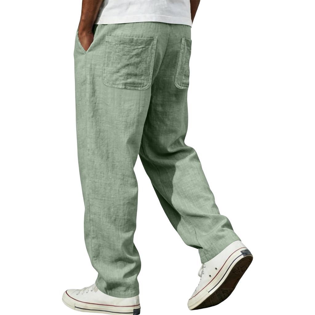 Men's Cotton Linen Trousers Men's Casual Fashionable Cotton Linen Trousers
