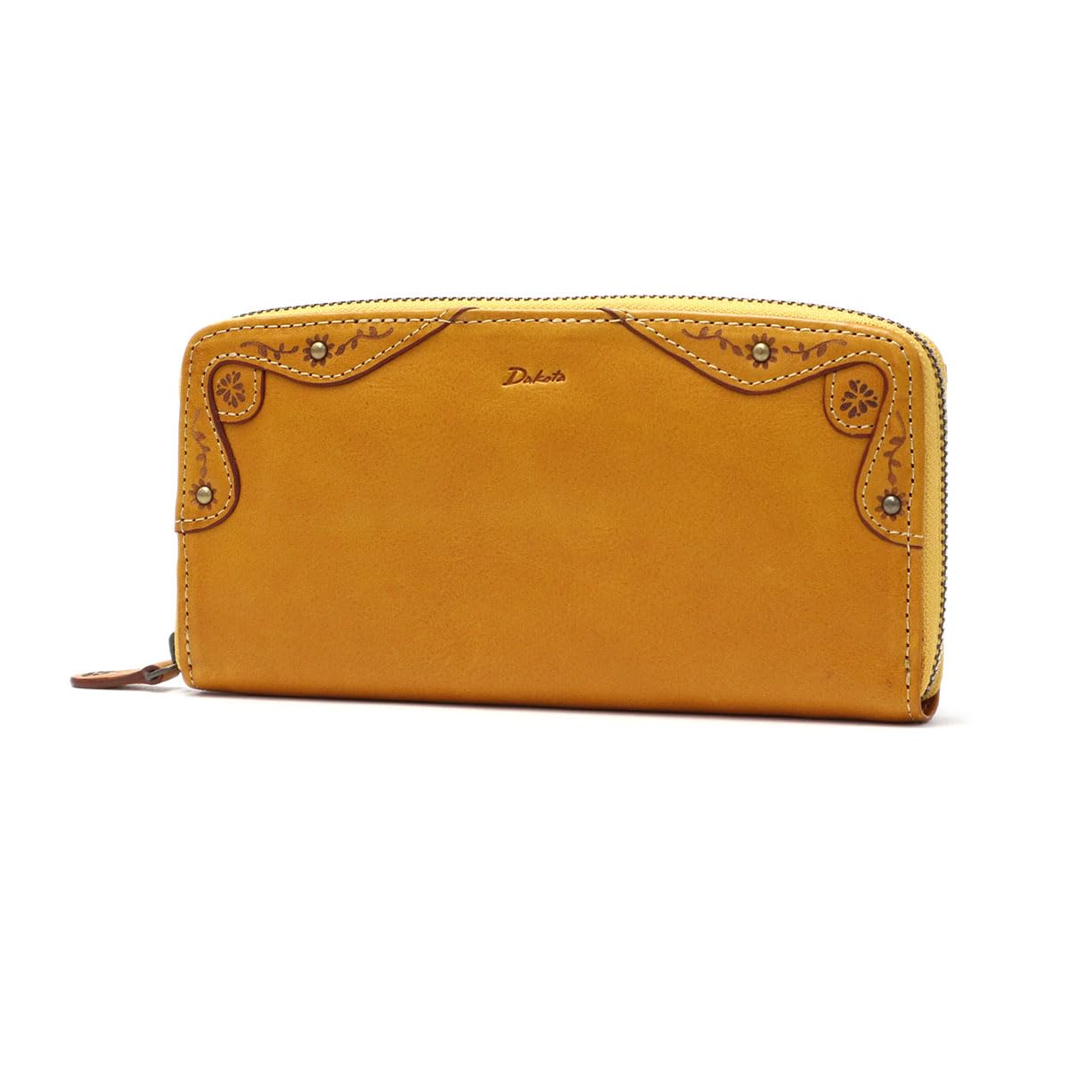 Женский длинный кошелек Dakota с круговой молнией, горчичный, DA-31603-53