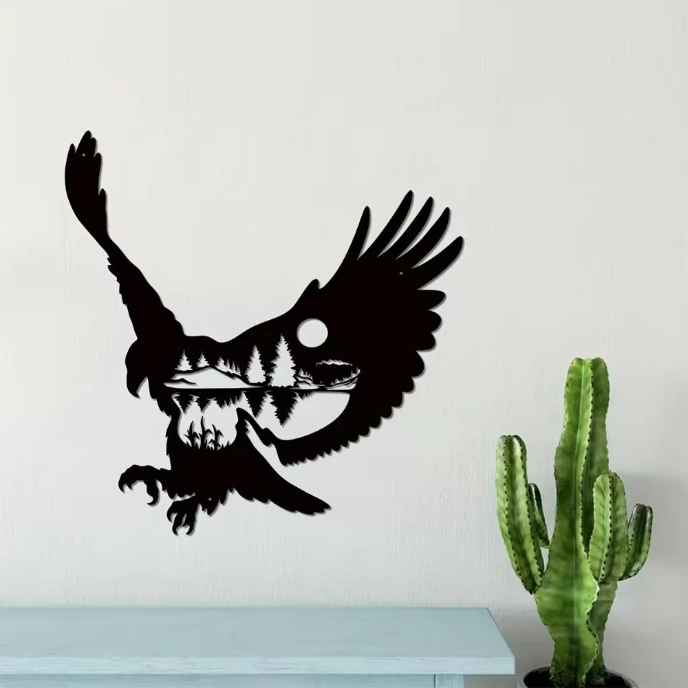 1 Stück Adler-Monogramm für den Außenbereich – Metall-Wanddekoration, Adlerschild für Wildtiere für den Innen- und Außenbereich, perfektes Einweihungsgeschenk