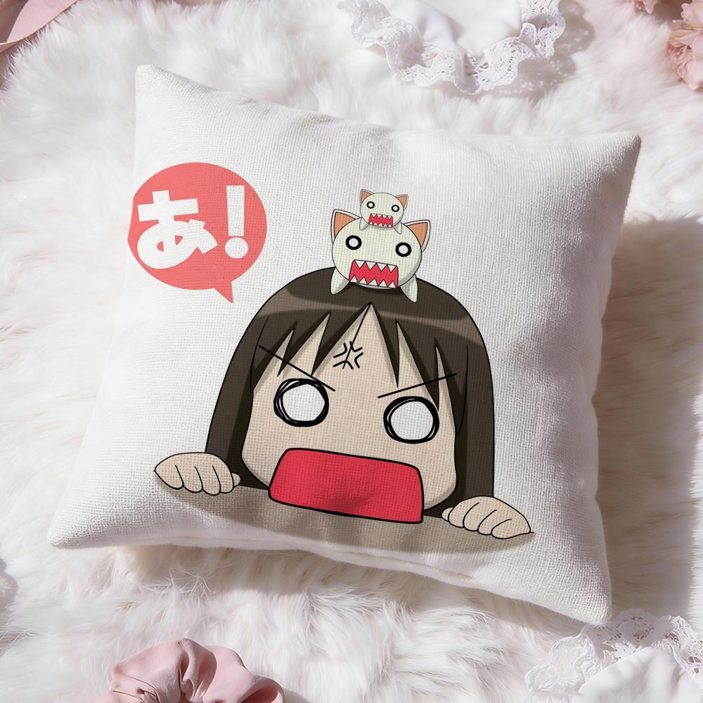 Anime A-Azumanga Daioh Cushion Cover Premium Comfort Reversible Pillow Cove -Two In One Design for Any Room & Car Interior