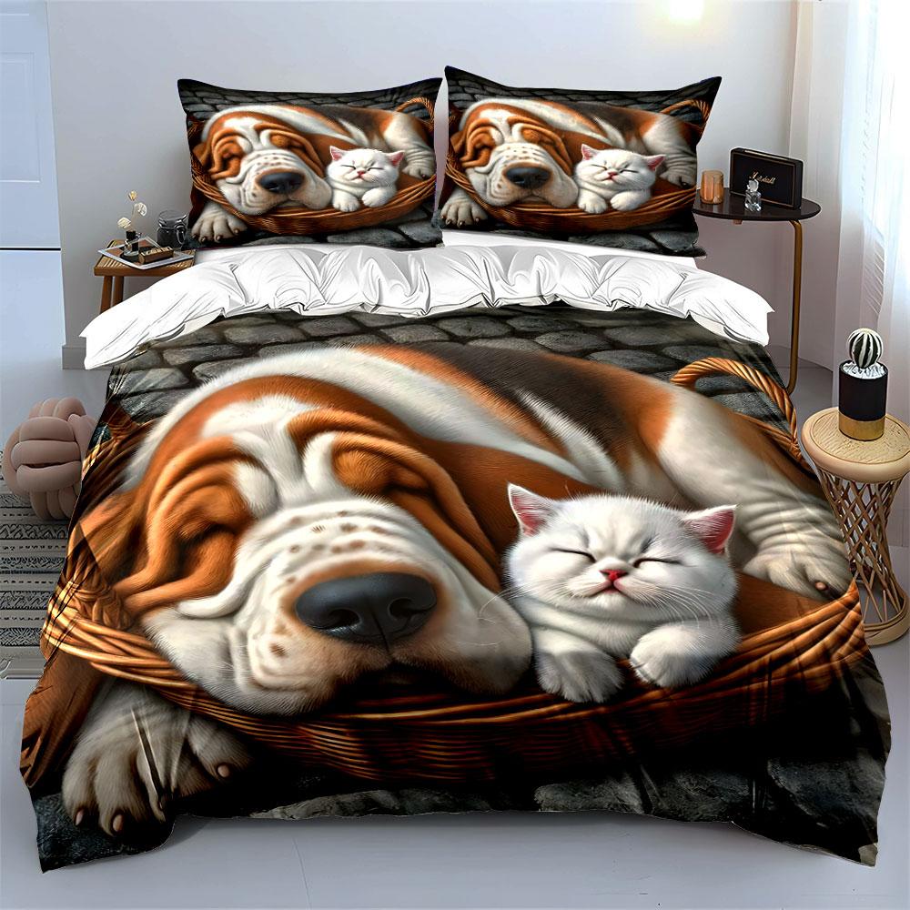 "Cozy Paws' Nap Haven" Bedding Sets Duvet Covers Pillowcases(1* Duvet Cover 2* Pillowcases Without Duvet Insert)