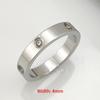 Anillo de Amor Clásico para Mujeres Hombres Pareja Acero Inoxidable Chapado en Oro de 18K Anillos de Cristal Circonita Cúbica Anillo de Boda Joyería de Lujo