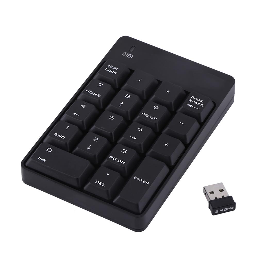 2.4GHz Wireless USB Numeric Keypad Numpad Number 18 keys Laptop PC New Black