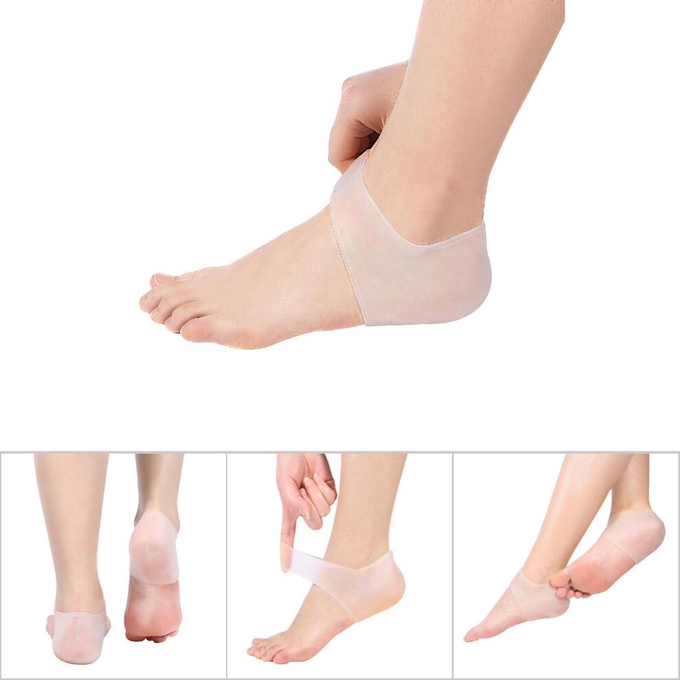 2PCS Silicone Gel Heel Care Socks Dry Cracked Feet Relief