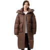 Women's Mid-Length Hooded Down Coat - Korean Style, Plus-Size, Thick Winter Outerwear