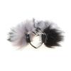 3 Pcs Multi-Size Butt Plug with Faux Fo-x Tail, Plush Ear Hair Clip and Collar for Role Play Costume Prop Drop