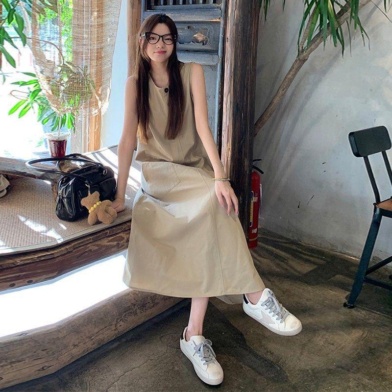 Sleeveless Casual Loose Dress Summer New Women's Clothing Temperament Thin Fishing Dating Dress Seaside Vacation