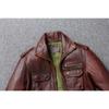 Chinese Size Vintage Red Brown Men Leather Jacket M65 Hunting Flight Jacket Genuine Cowhide Coat Autumn