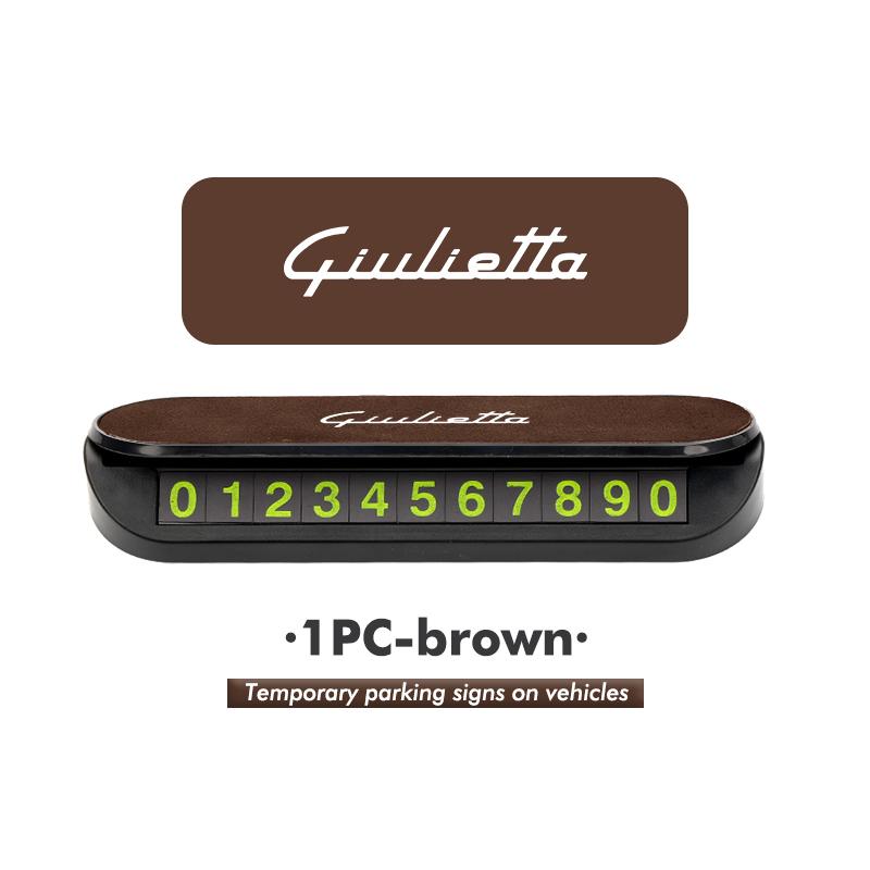 

For Alfa Romeo Car Logo Temporary Parking Card Phone Number Plate Auto Accessories For Alfa Romeo Giulietta 940 2010-2014 2015 2