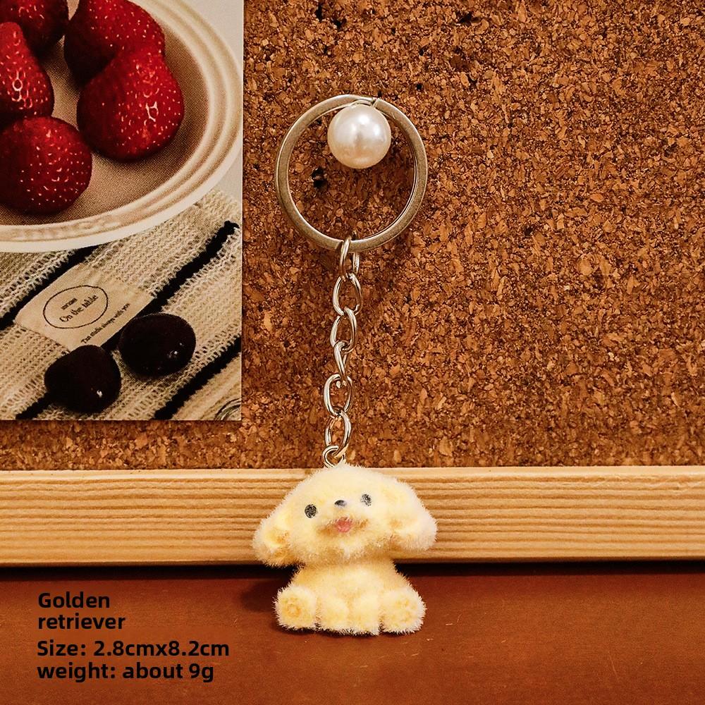 

Мультяшный щенок, плюшевый брелок из смолы, милый кулон для украшения студенческой сумки, девчачий брелок Golden Retriever