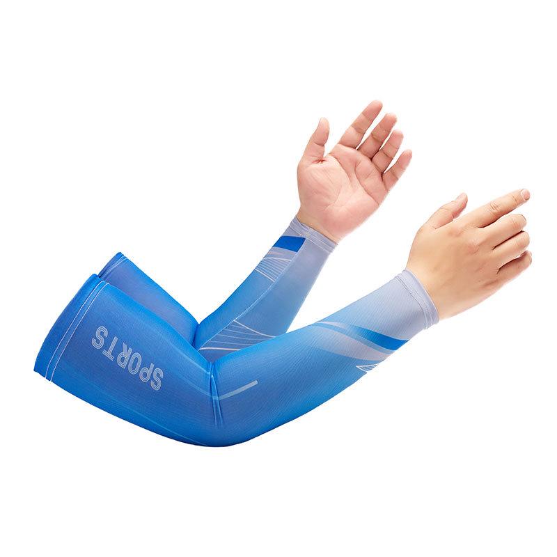 Sport Style Sun Protection Breathable Cycling Arm Warmers for Men and Women - Thin Ice Silk Sleeves