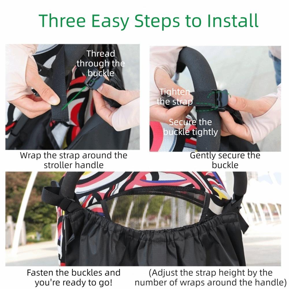 Large Capacity Stroller Hanging Bag Oxford Fabric Baby Stroller Bag Travel