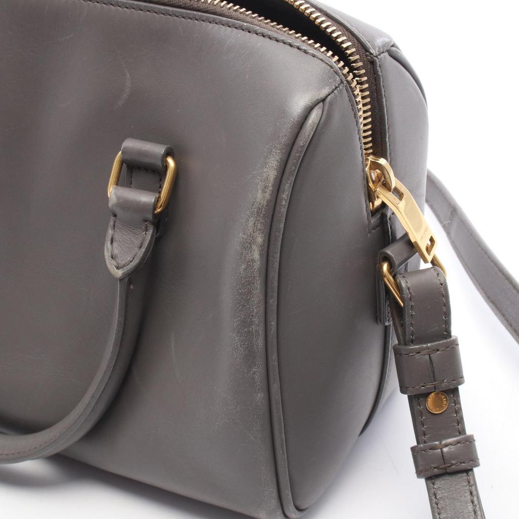 Used SAINT LAURENT PARIS Baby duffel 2WAY Handbag 330958 leather Gray Used Women