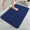 1pc Memory Foam Embossed Velvet Carpet Bathroom Living Room Non-Slip Mat Cobblestone Floor Mat Home Furnishings
