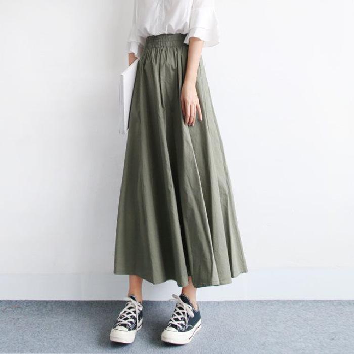 2024 Spring Japanese Style Women's Large Size A-Line Umbrella Skirt with Big Swing, Hong Kong Fashion