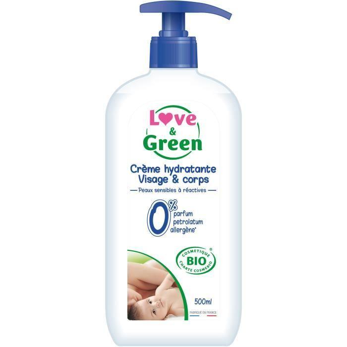 Love &amp; Green Crème hydratante visage et corps bio 500 ml
