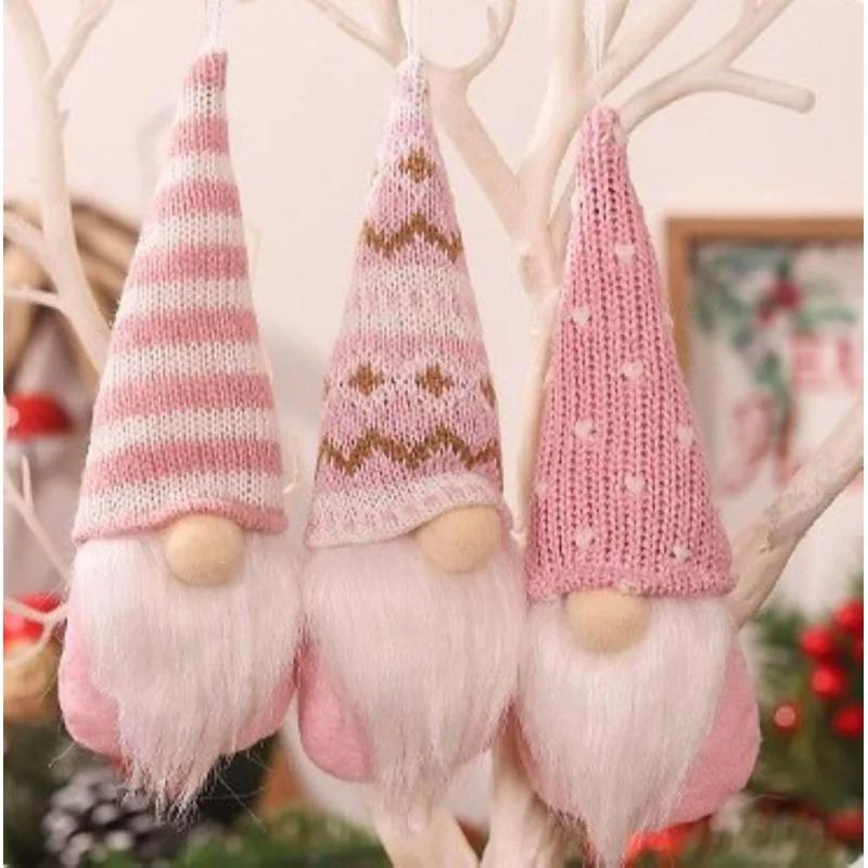 

3pcs Christmas Hanging Decorations Handmade Plush Santa Elves, Holiday Tree Ornaments, Home Christmas Decor Santa Claus Hanger