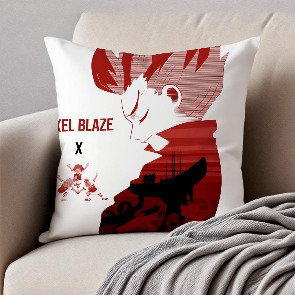 game energetic anime IInazuma EEleven Cushion Cover Pillowcase Antidustmite Invisible Zipper Short Plush Sofa Cushion