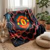 Manchester United Theme Blanket Soft Flannel Blanket Plush Throw Blanket Cozy Sofa Bed Blanket for Home Decor