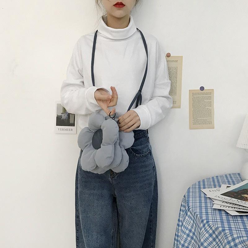 Macarone Cute Small Flower Bag Women's Bag Messenger Bag Simple Casual Style