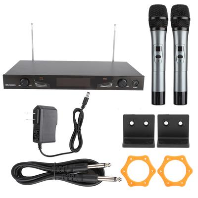UHF Professional Handheld Wireless Dual Microphone Mic Set for KaraokeWeddingPublic Speaking (US