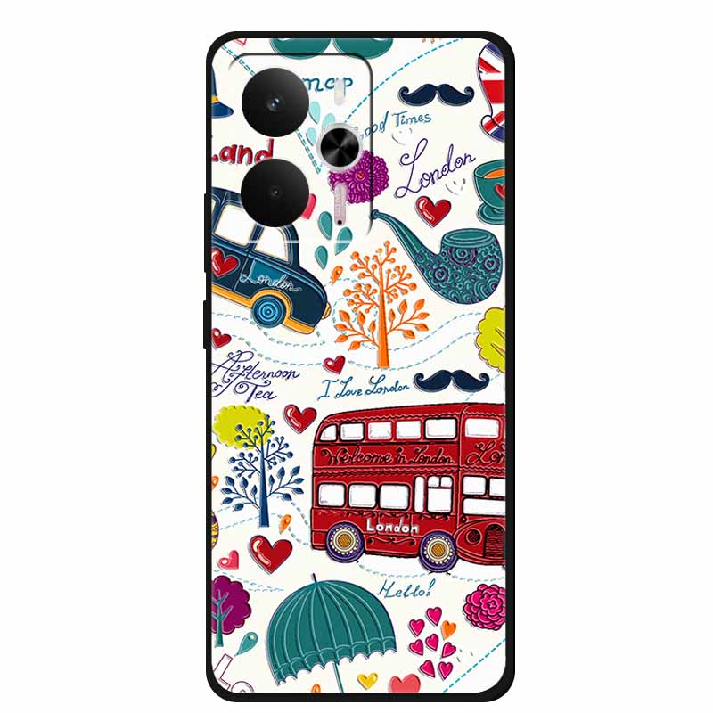3D Emboss Case For Realme 14 5G Case Realme14 Coque Relief Flower Silicone Soft Back Cover For Realme 14 Phone Cases Funda Shell