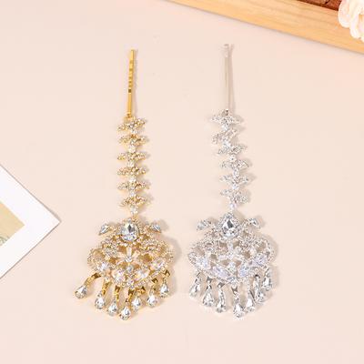 Elegant Geometric Forehead Chain Indian Wedding Decoration Bohemian Tassel Headpiece Women Hair Jewelry