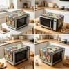 30x90cm Country Style Cotton Linen Microwave Oven Anti Dust Cover