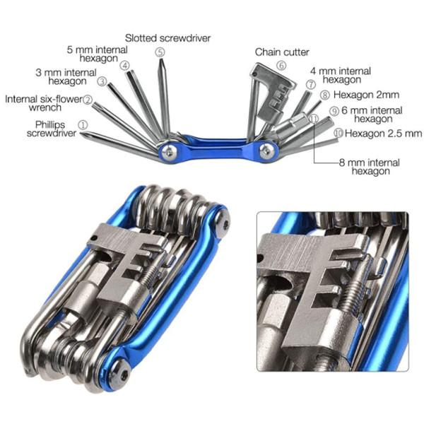 Multifunction 11 In1 Bicycle Repairing Set Bike Bike Repair Tool Stonego Kit Wrench Screwdriver Chain Hex Spoke Mountain Cycling Tools