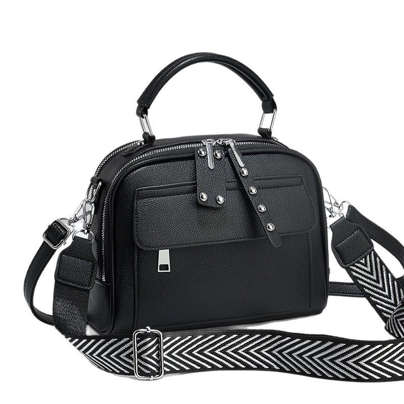 Strukturierte Multi-Pendler Umhängetasche - Vielseitige, Schlichte, Mehrschichtige Schulter-Handtasche