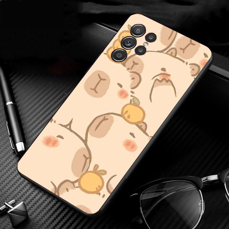 Kreskówkowa Urocza Kapibara Etui na Telefon Dla Samsung Galaxy S25 S24 S23 S22 S21 Ultra S24 S23 S22 S21 S25 Plus S24 S20 FE