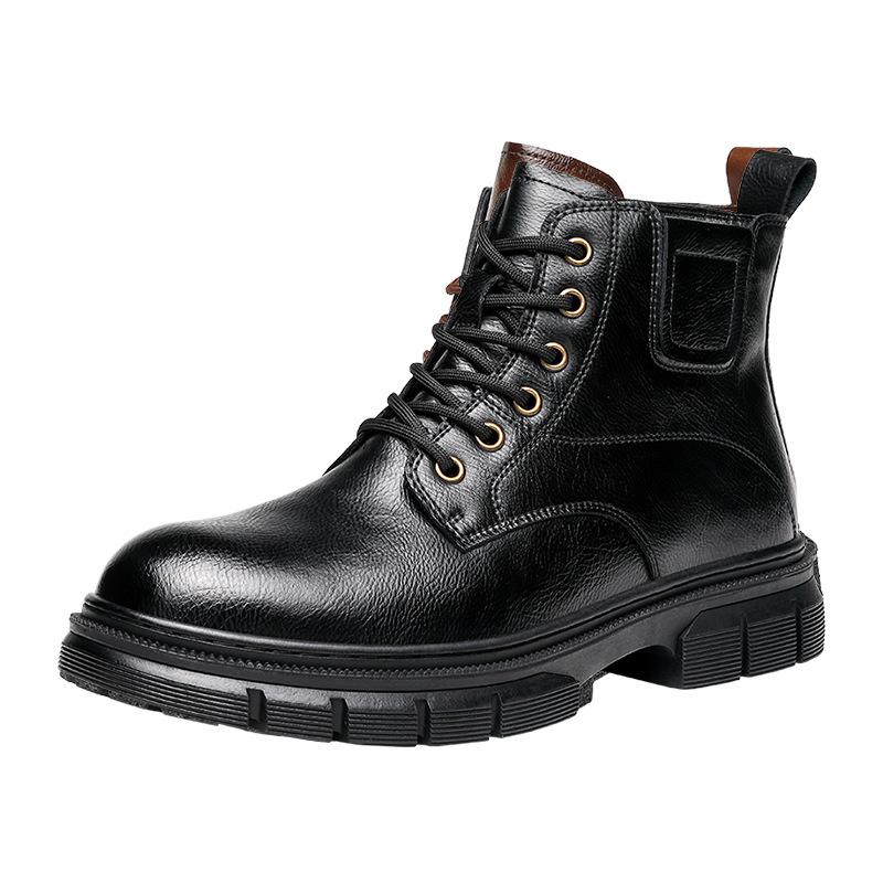 2025 British style Martin boots high-end men's shoes high-top fashion trend business leisure tooling boots outdoor commuting