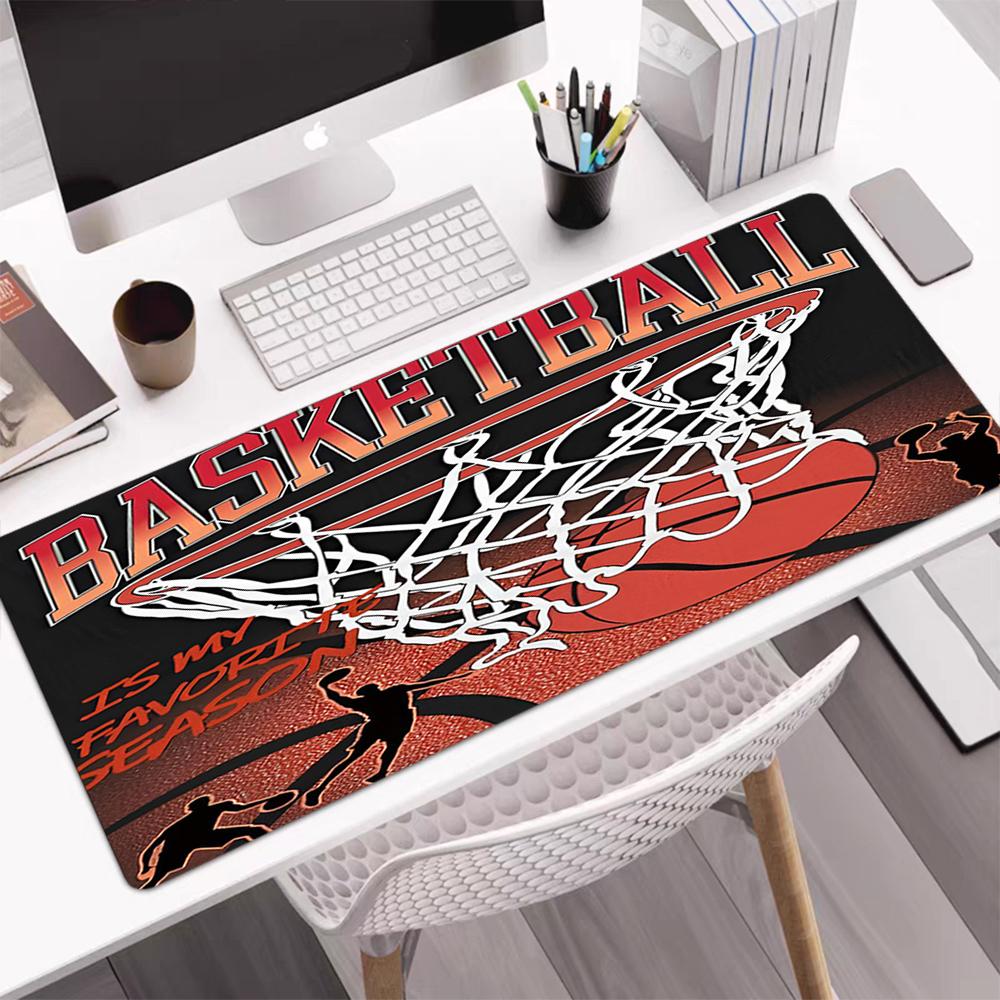 Basketball Theme Mouse Pad, Non Slip Rubber Base, Multifunctional Office & Home Decor, Perfect for Workspace Personalization.