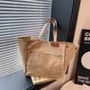 1Pc Women'S Tote Bag Canvas Sewing Thread Large Capacity Advanced Sense Handbag Convenient