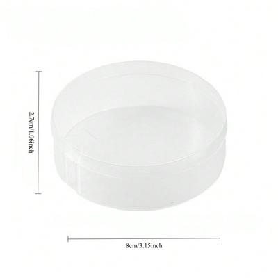Small Transparent Round/Rectangular Storage Box - Portable Makeup Pad And Makeup Remover Storage Box, Sealed Travel Design