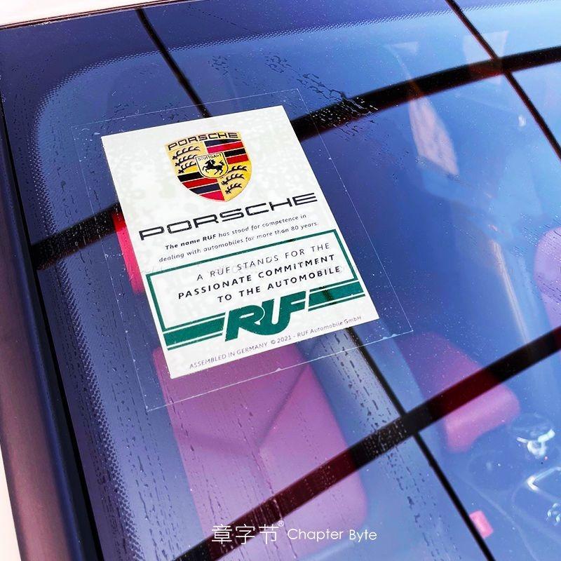 Para Porsche JDM adesivo de carro Cayenne Macan Panamera para-brisa dianteiro adesivo eletrostático adesivo decorativo personalizado