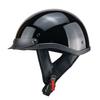 Classic American Style Half Face Motorcycle Helmet Adults ABS Material Open Scooter In Matte Black Glossy