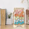 Colorful acrylic star reward jar with wooden frame - home encouragement sticker tool, suitable for positive reinforcement