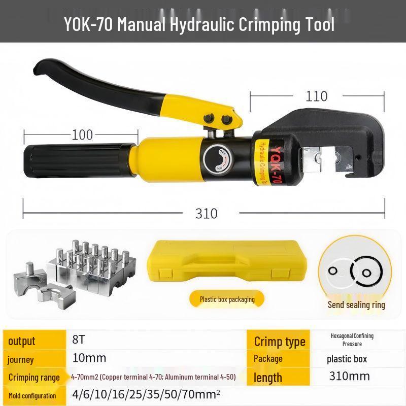 Manual Hydraulic Crimping Tool YQK Series for Copper and Aluminum Lugs