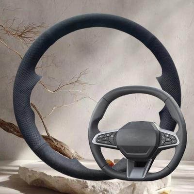 Soft Suede Steering Wheel Cover For Dacia Duster Spring 2024 2025 DIY Steering Wheel Cover Cars Interior Accessories
