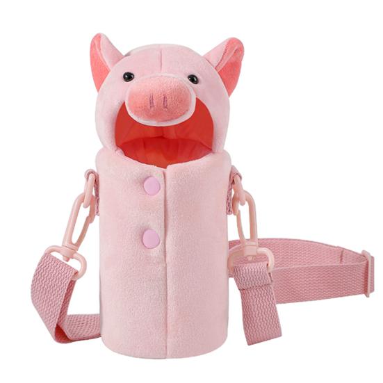 Water Cup Cover with Adjustable Shoulder Strap Water Bottle Rabbit Carrier Bag for Outdoor