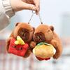 Cartoon Capybara Plush Keychain Pendant Bag Hanging Decoration Accessories Cute  Stuffed Doll Toy Keyring Kids Gift