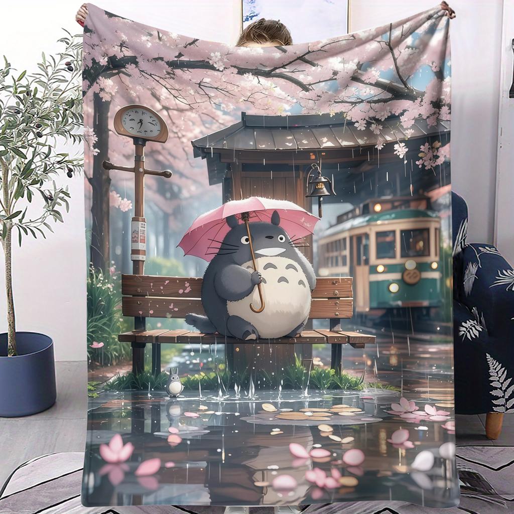 Hayao Miyazaki Classic Anime Blanket For Office Travel Comfort Leisure Camp Travel Multifunctional Universal Blanket Fan Gift