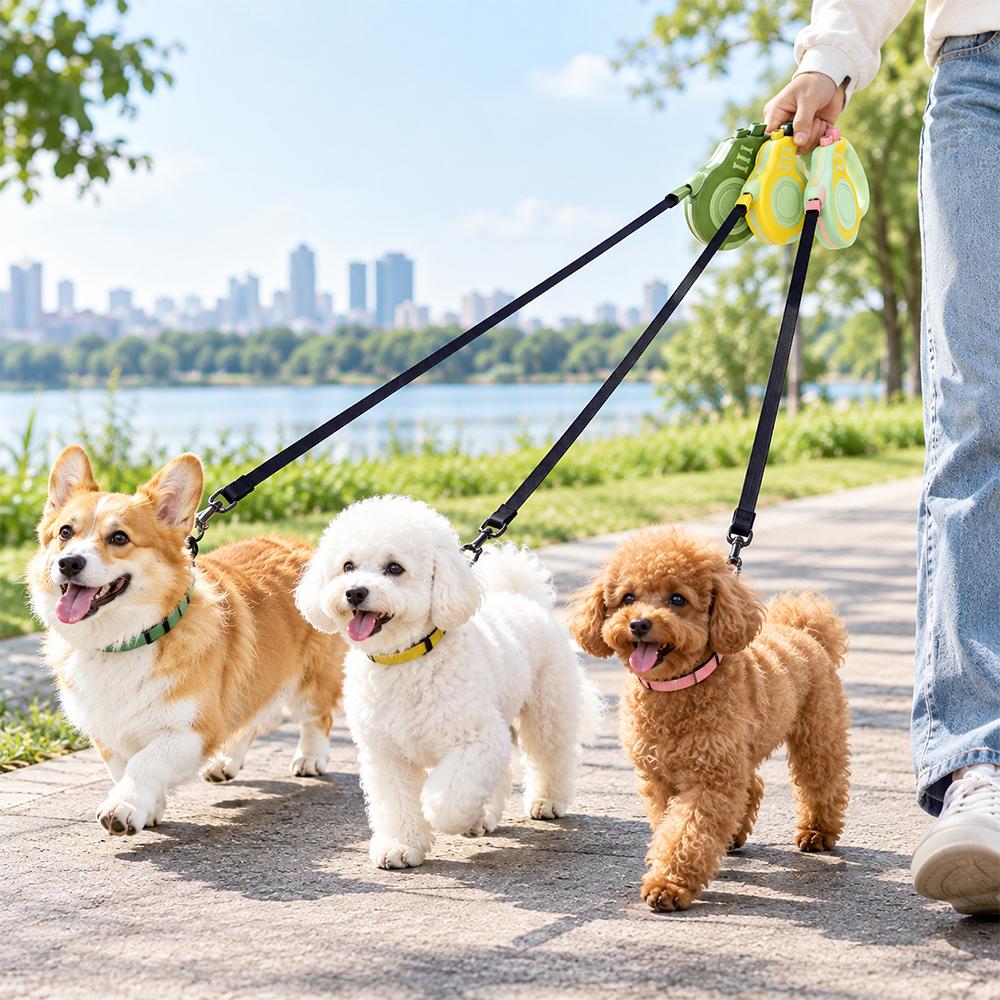 3M 5M Retractable Dog Lead for Small Dogs Puppies Extendable Pet Leash Ergonomic Handle Easy Control for Daily Walking Training