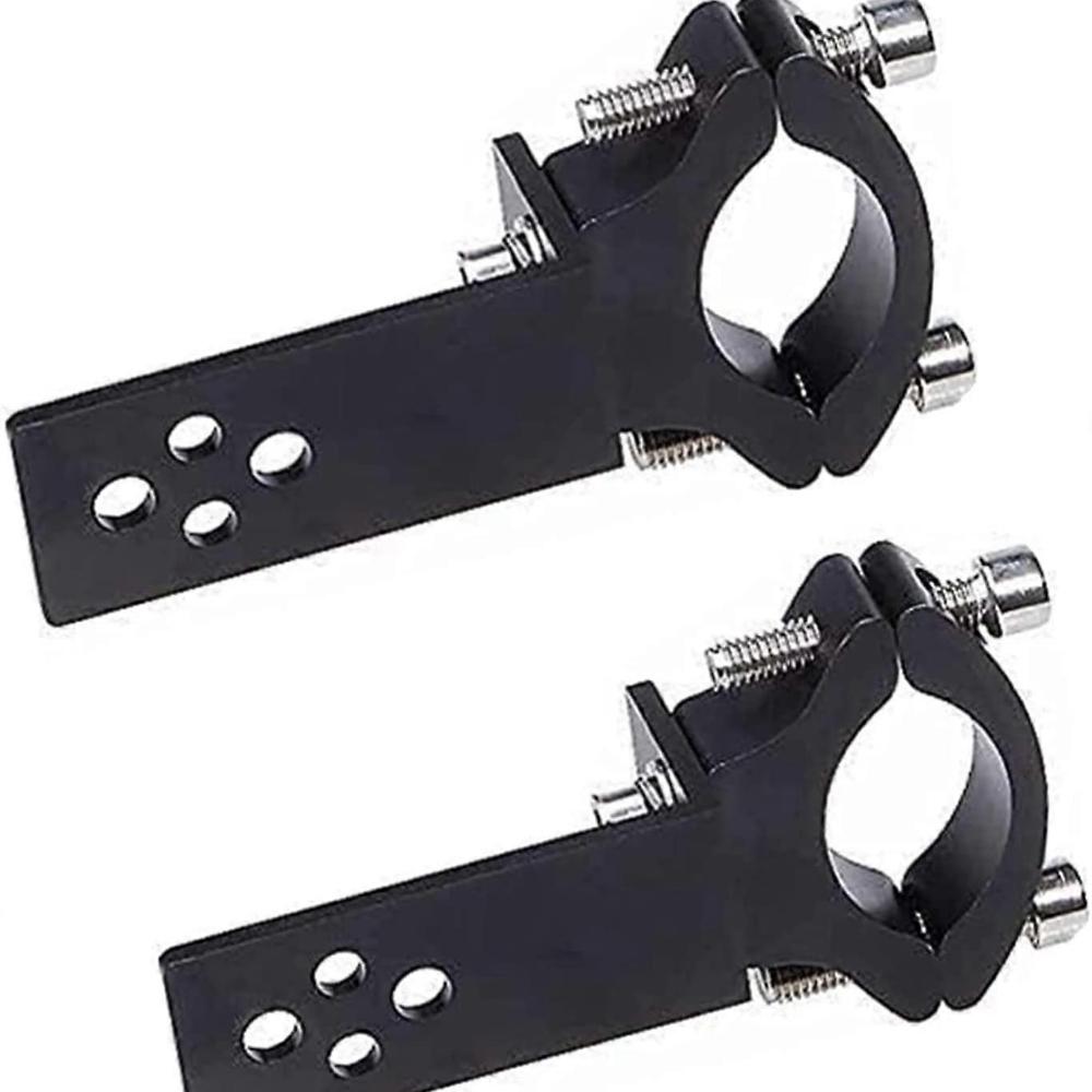 

2 шт. Мотоциклетный хомут для вилочной трубы Горизонтальная/Вертикальная установка Крепление для светодиодной панели 22 мм-36 мм чёрный