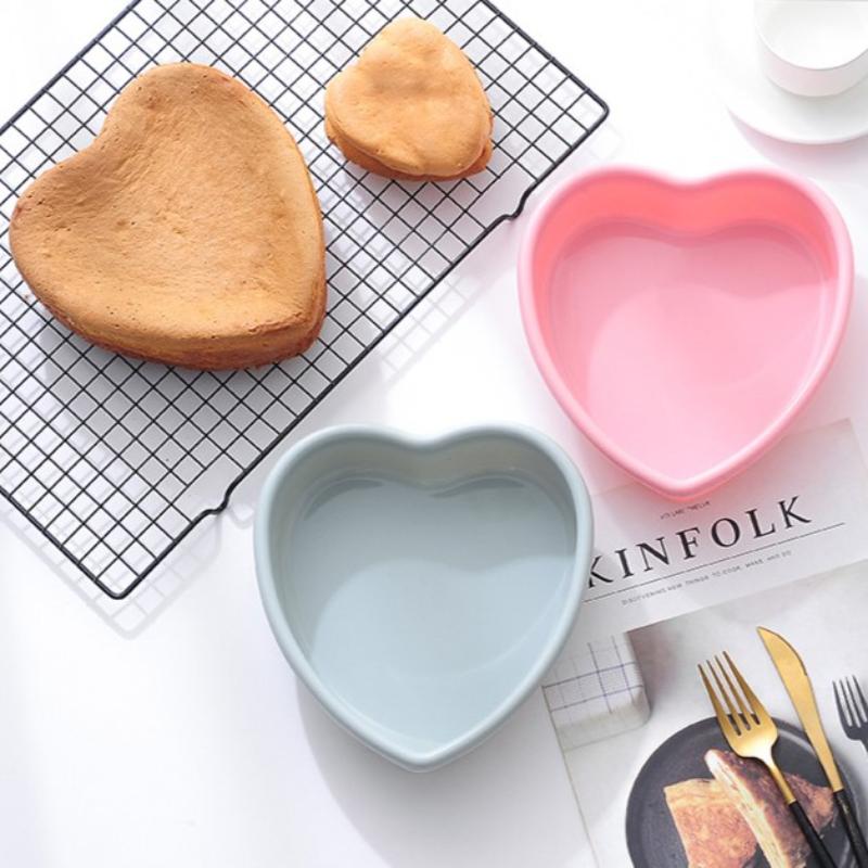 4-velikost srdce silikonová forma na dort DIY Love vrstvený pekáč Čokoládové cukroví želé Forma na led Roztomilá dárková sada na výrobu mýdlových svíček