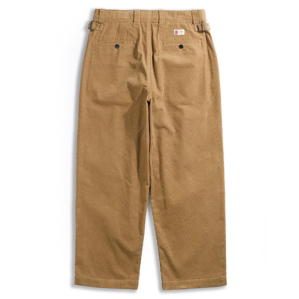 Geonjiulleunseu Corduroy Einfalten Weite Hose - Khaki