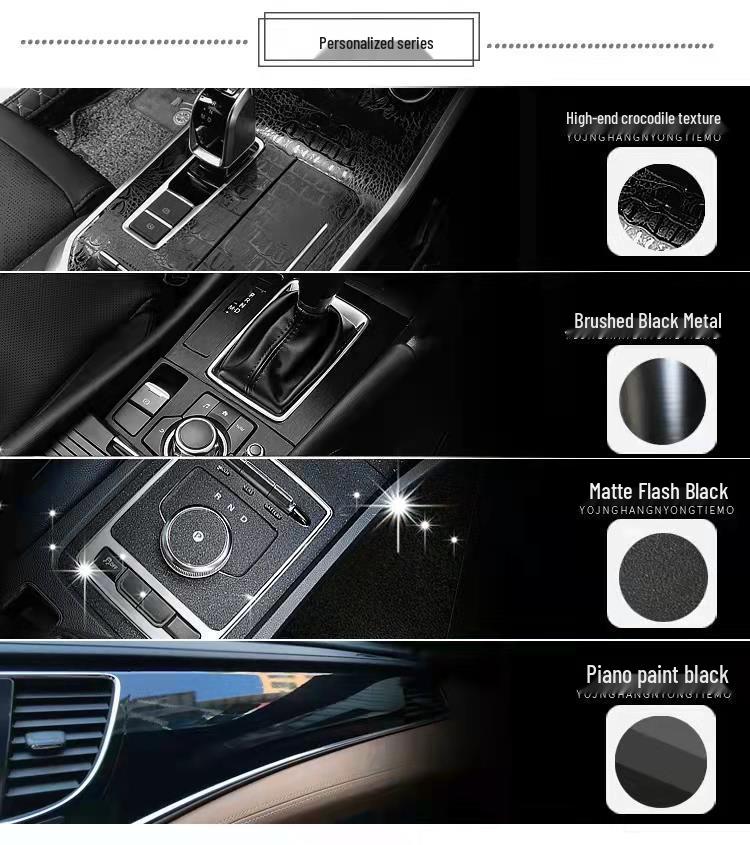 BYD Song Max 21-22 Kohlefaser Mittelkonsolenaufkleber - Gebürstet Schwarz Innenraumverkleidung